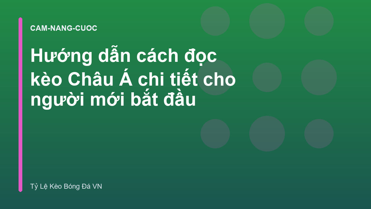 Hướng dẫn cách đọc kèo Châu Á chi tiết cho người mới bắt đầu